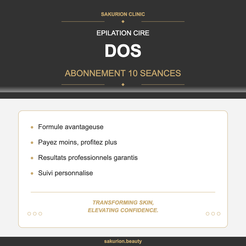 Abonnement 10 Séances - Cire - Dos